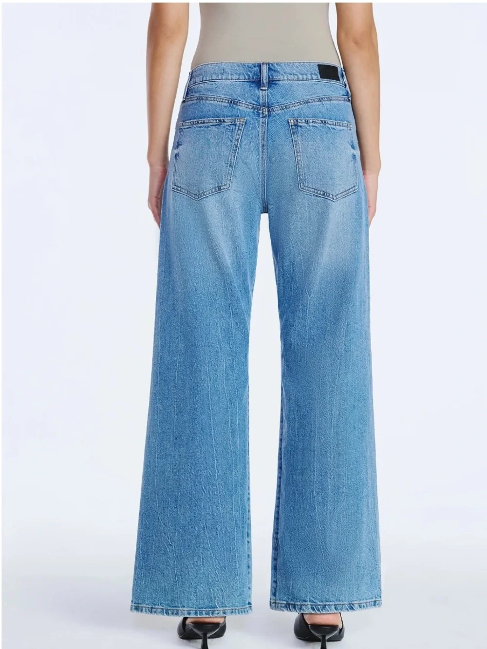 Women's Wide Leg Low Slung Jeans Size 12 - Picture 4 of 14
